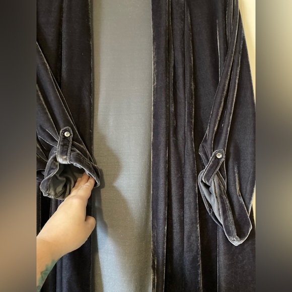 Velvet open front cardigan - Picture 2 of 8